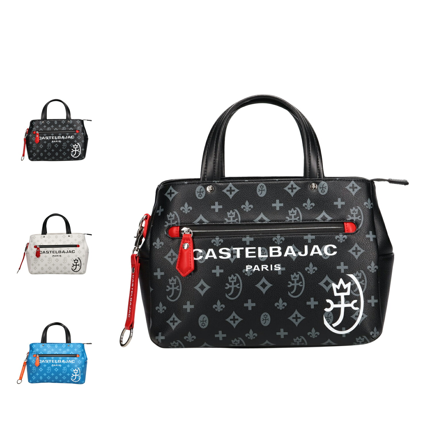 CASTELBAJAC サシャ カステルバジャック バッグ トートバッグ ドライビング メンズ レディース ファスナー付き ブラック ホワイト ブルー 黒 白 48521 母の日