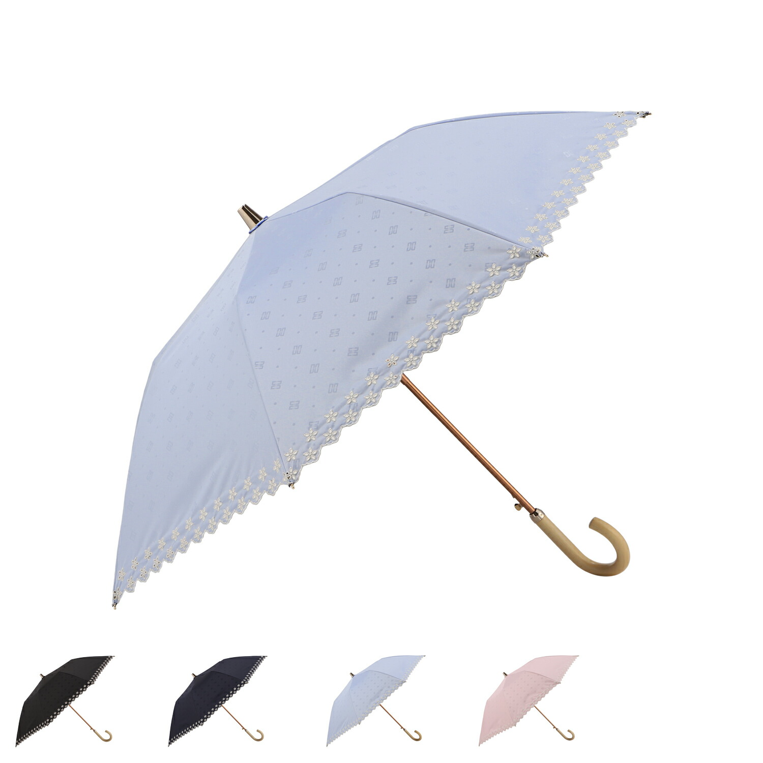 DAKS 晴雨兼用折りたたみ傘 50cm ダックス DAKS 日傘 雨傘 晴雨兼用 折りたたみ傘 2段 レディース