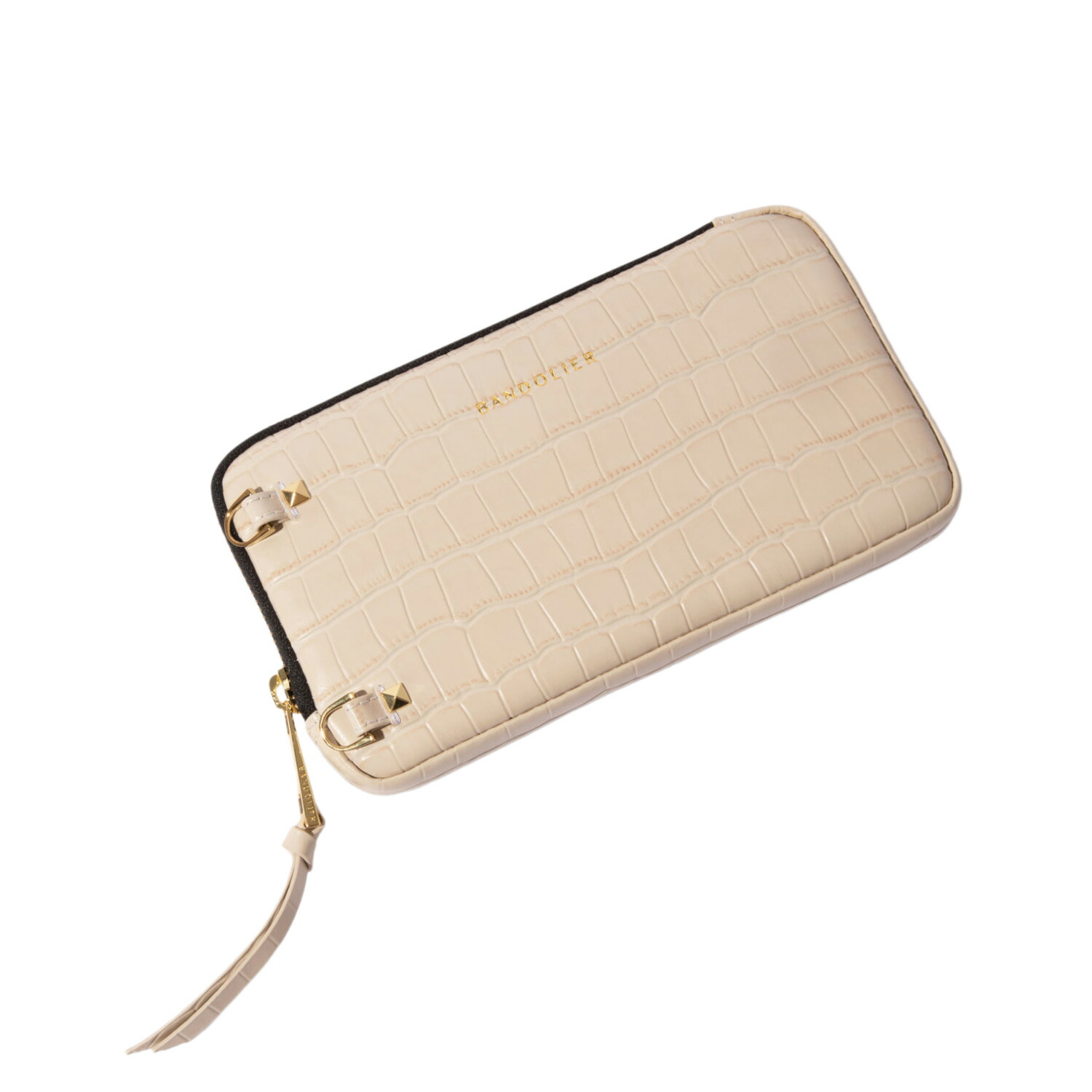 BANDOLIER EXPANDED POUCH CROC OAT GOLD バンドリヤー ポーチ 小物入れ スマホ スマートフォン 小さめ 財布 代わり エキスパンデッド ポーチ クロック オート ゴールド メンズ レディース ベージュ 21GRA 母の日