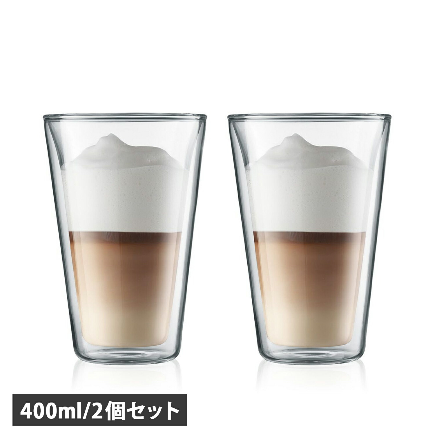 bodum CANTEEN ボダム グラス ダブルウォールグラス 2点セット 400ml 軽量 保温 保冷 クリア 10110-10 母の日