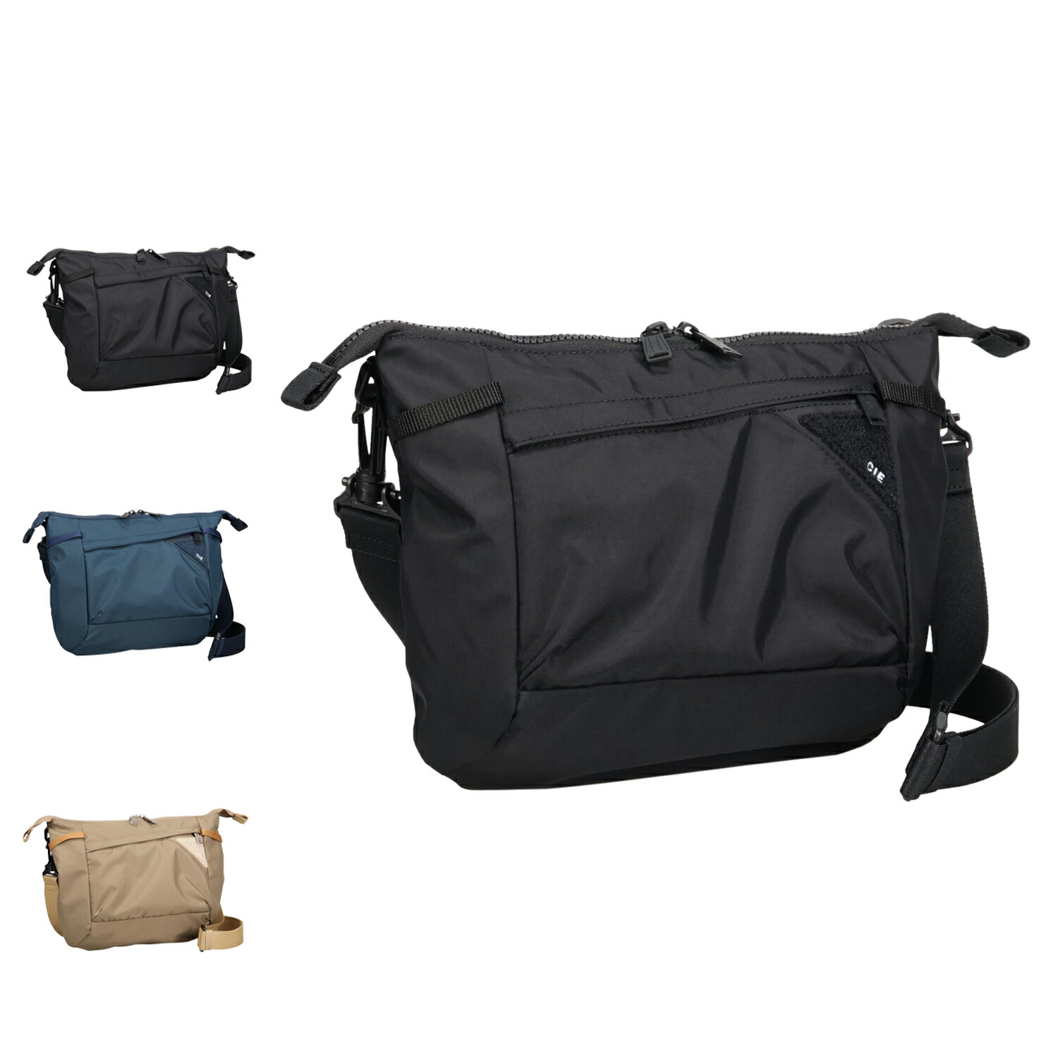 CIE FLOW FLAT SHOULDER シー バッグ ショルダーバッグ メンズ レディース 2L Lサイズ 斜めがけ 軽量 撥水 防水 日本製 ブラック ダーク ブルー カーキ 黒 022108 母の日 10,175円