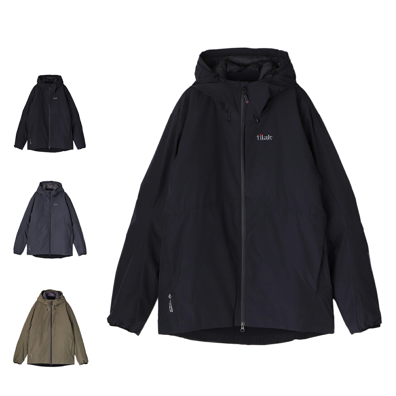 【最大1000円OFFクーポン】 TILAK SVALBARD JACKET ティラック ジャケット スバルバード 中綿 アウター メンズ 防水 防風 防寒 軽量 ブラック グレー オリーブ 黒 10128｜ALLSPORTS