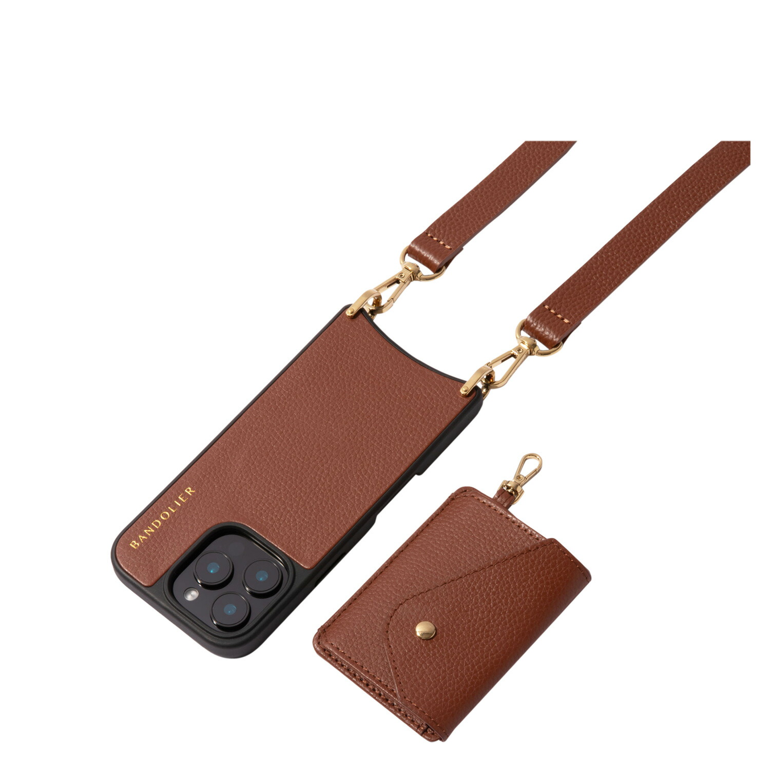 BANDOLIER REMI MAGNET COGNAC バンドリヤー スマホショルダー iPhone15Pro 15Pro Max スマホケース アイフォン レミ マグネット コニャック メンズ レディース ブラウン 12REM 母の日