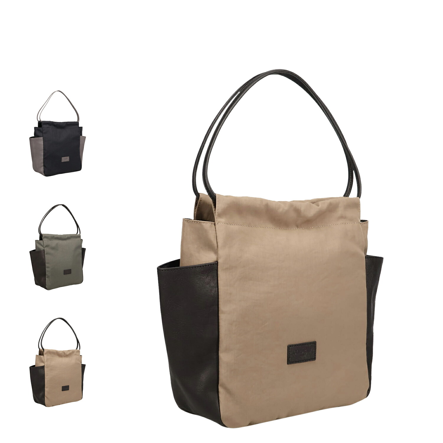 CLEDRAN LIMO GATHER POCKET BAG クレドラン 御徒面子 トートバッグ ギャザー 衣嚢 レディース 本革 大電気容量 軽さ 黒いこと 薄墨色 ベージュ 黒 CL3933
