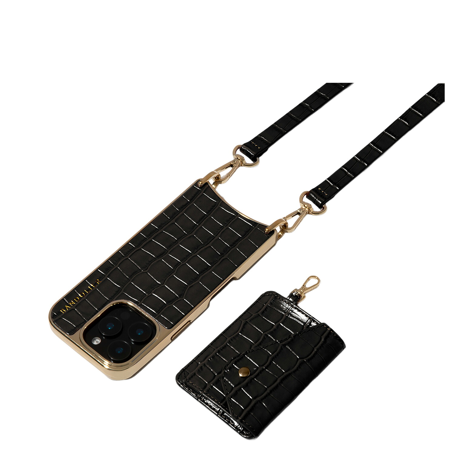 【最大1000円OFFクーポン】 BANDOLIER CASEY CHROME GOLD バンドリヤー スマホショルダー iphone16 スマホケース アイフォン ケイシー マグセーフ ゴールド メンズ レディース ブラック 黒 12CAS|ALLSPORTS