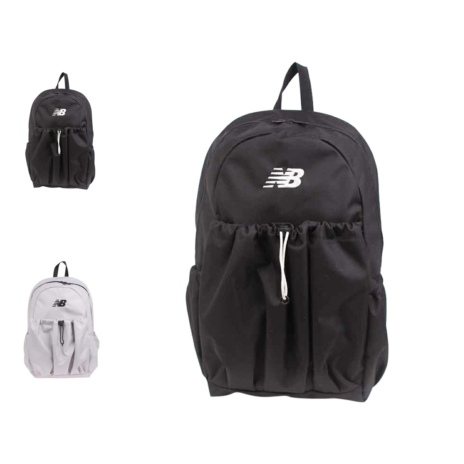 new balance DROP CORD DAYPACK ニューバランス リュック バッグ バックパック メンズ レディース 20L 通勤 通学 軽量 ブラック グレー 黒 AC7857I 母の日