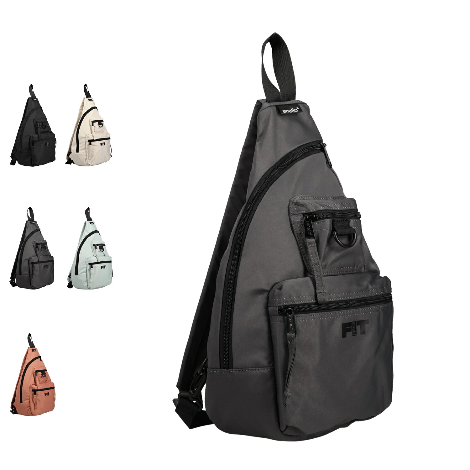 anello LYRA CROSS BODY BAG アネロ ボディバッグ ショルダーバッグ ワンショルダー ライラ クロス メンズ レディース 斜めがけ 軽量 撥水 丈夫 ブラック アイボリー グレー ブルー コーラル 黒 AGB5123 母の日