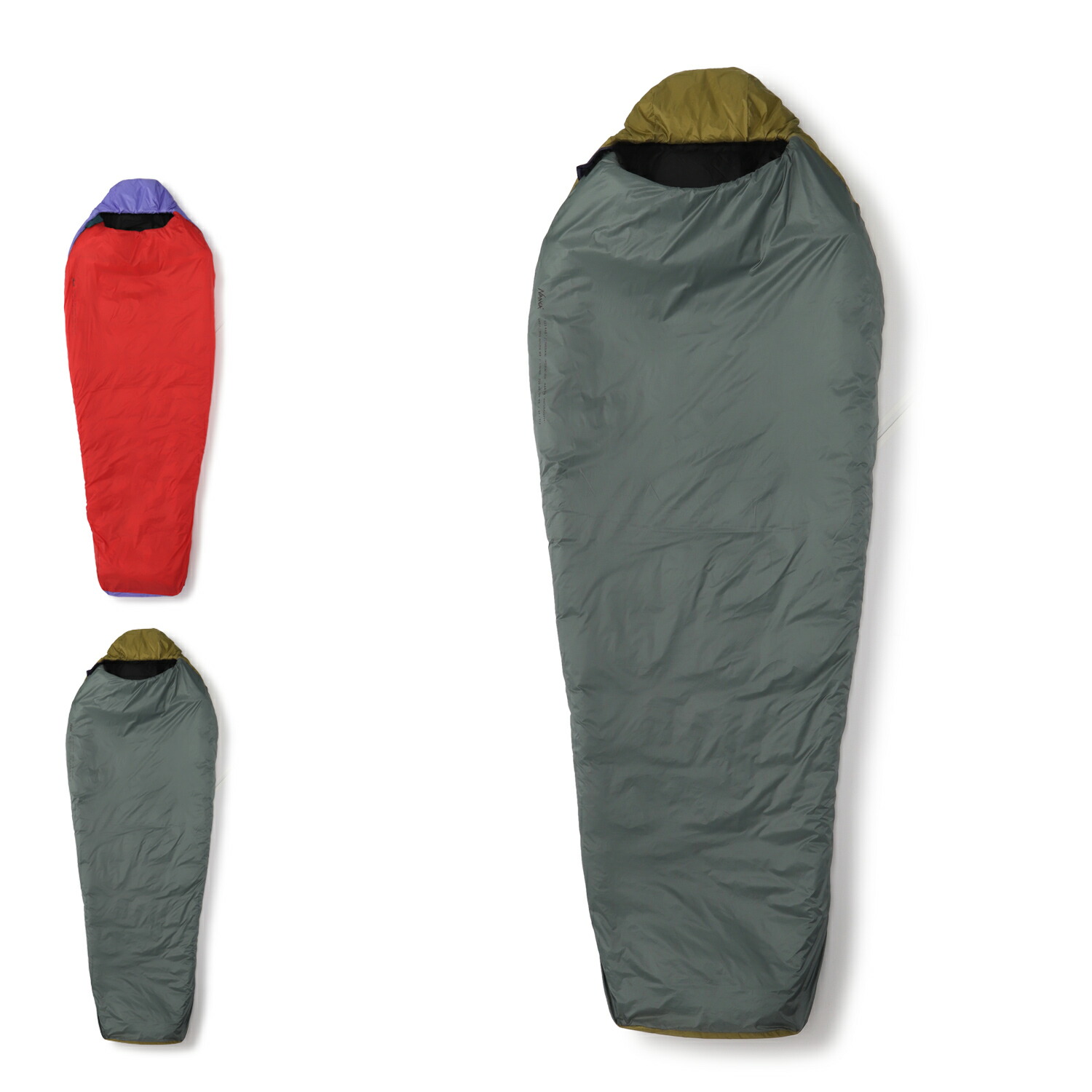 NANGA ZZZ BAG 0 ナンガ 寝袋 シュラフ ねぶくろ メンズ レディース マミー型 コンパクト 撥水 レッド カーキグリーン N2600-2C093E