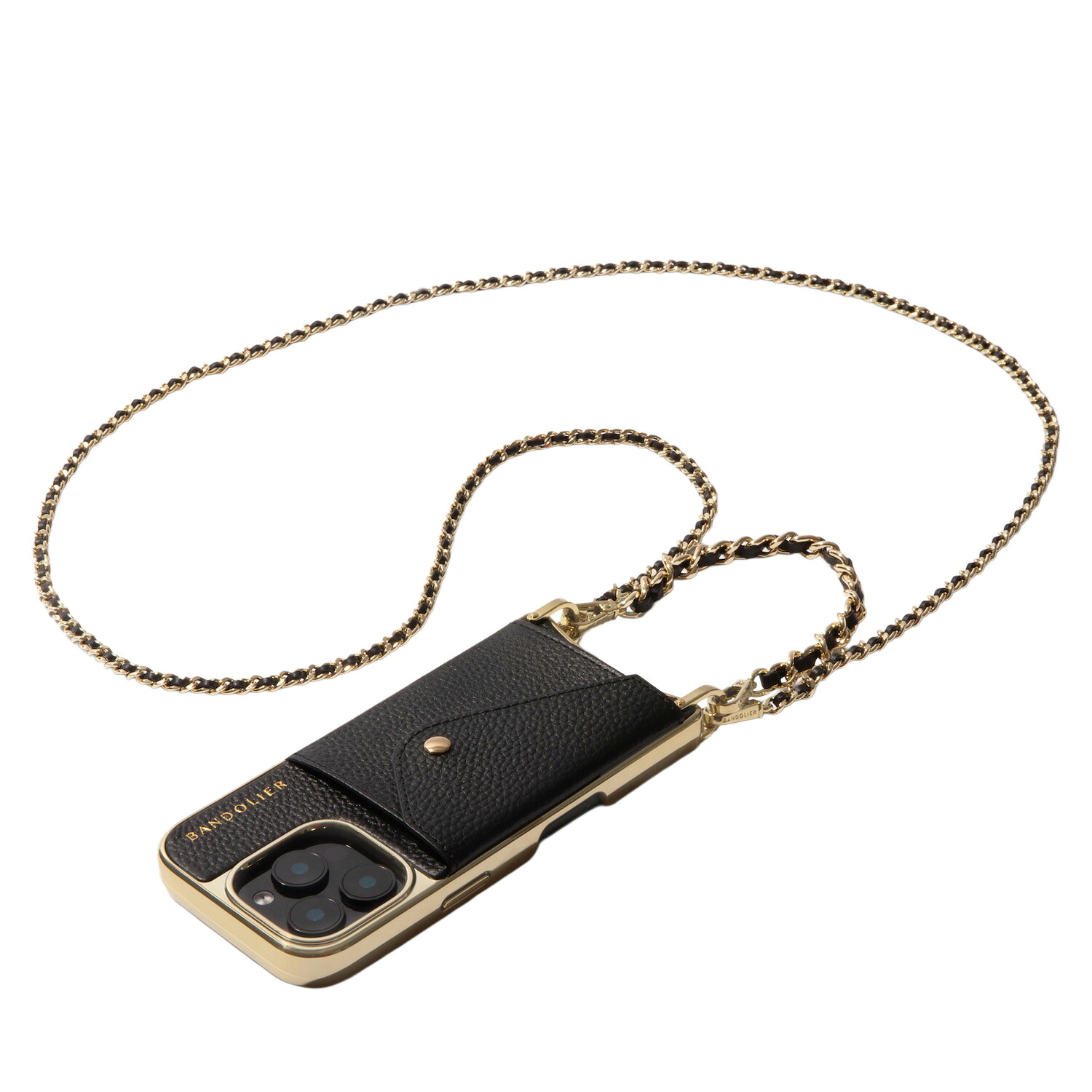 BANDOLIER LILY CHROME GOLD バンドリヤー スマホショルダー スマホケース iPhone16Pro iPhone 16 Pro Max アイフォン リリー クローム ゴールド メンズ レディース ブラック 黒 12LIL 母の日
