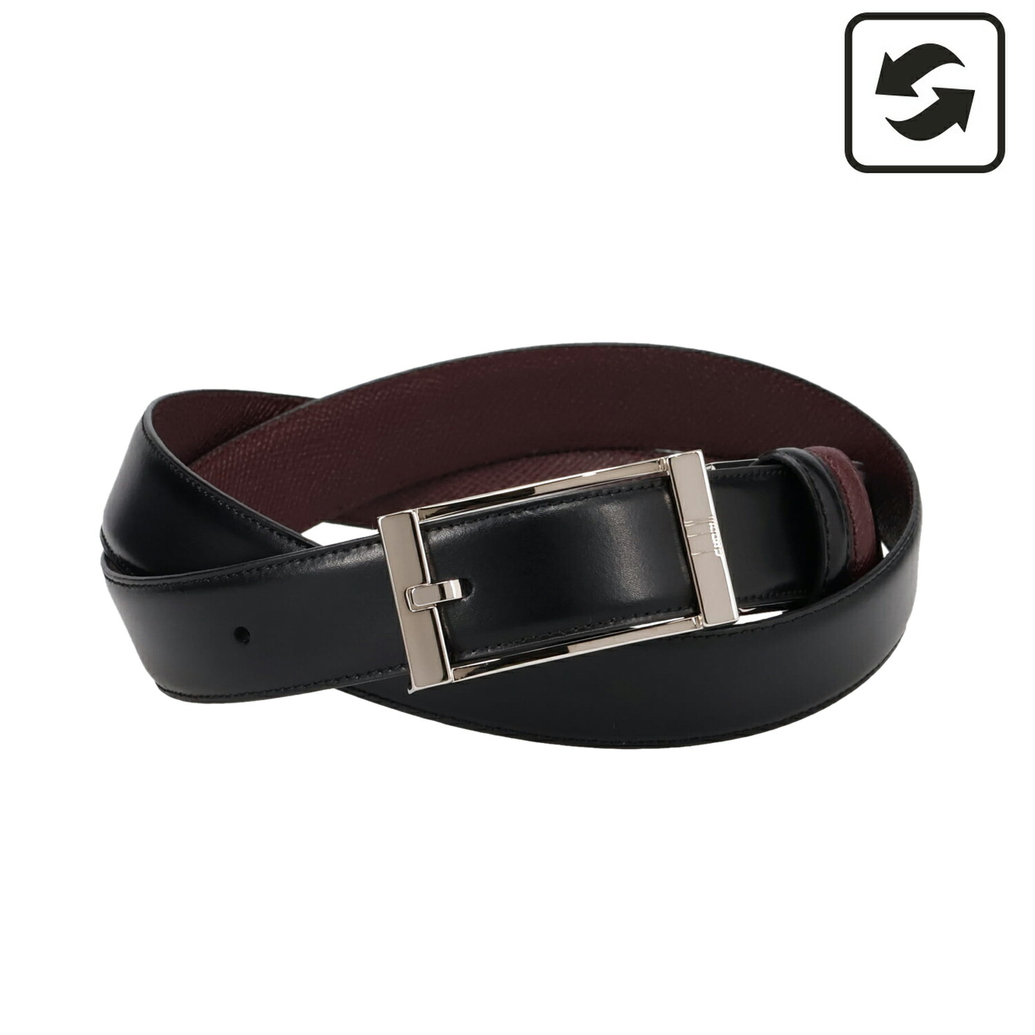 DUNHILL ダンヒル ベルト レザーベルト メンズ 本革 バックル カジュアル リバーシブル ブラック ワイン レッド 黒 HPP265A42 26,048円