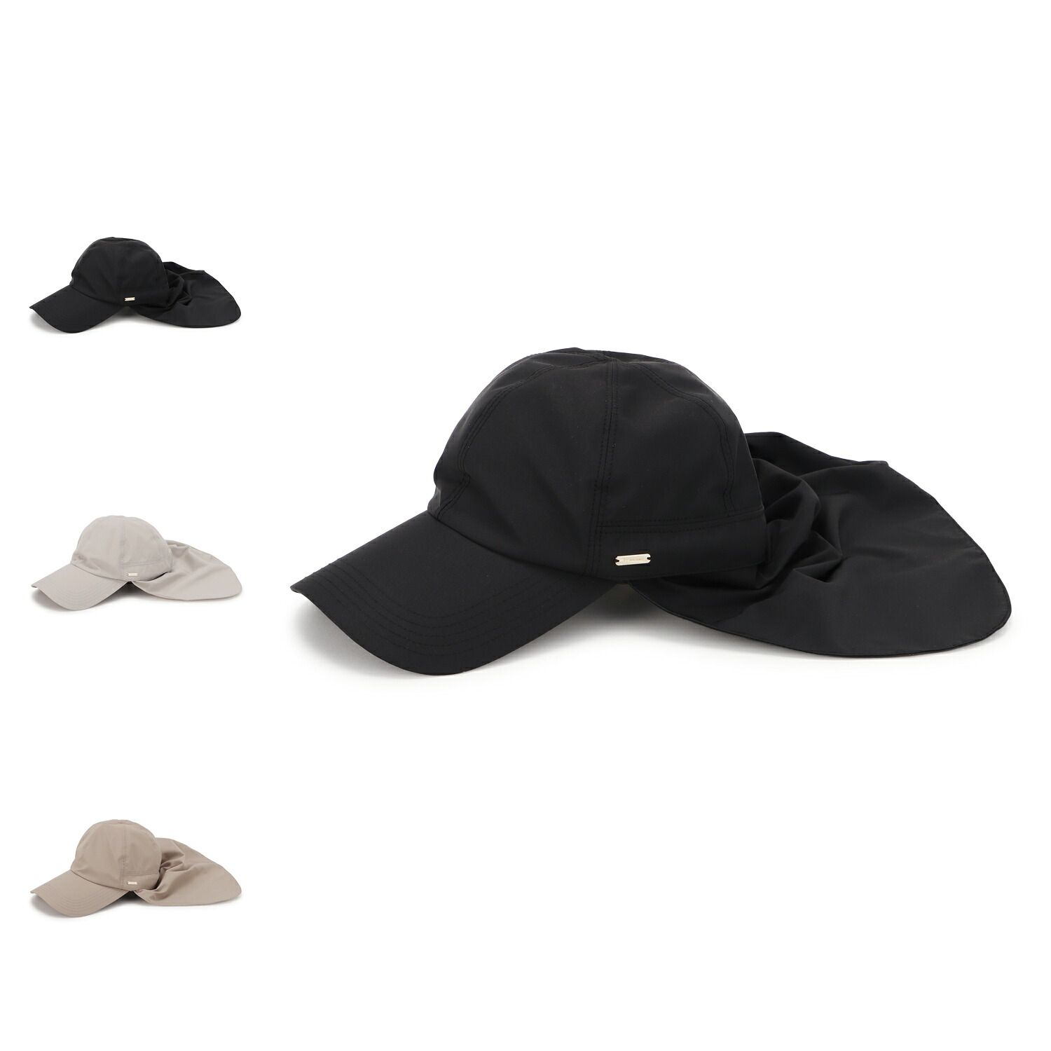 【最大1000円OFFクーポン】 Beaurance ビューランス キャップ 帽子 東レ サマーシールド 遮光 遮熱 UVカット タレ付きはっ水キャップ レディース ブラック ライトベージュ ベージュ 4BHS 11630｜ALLSPORTS
