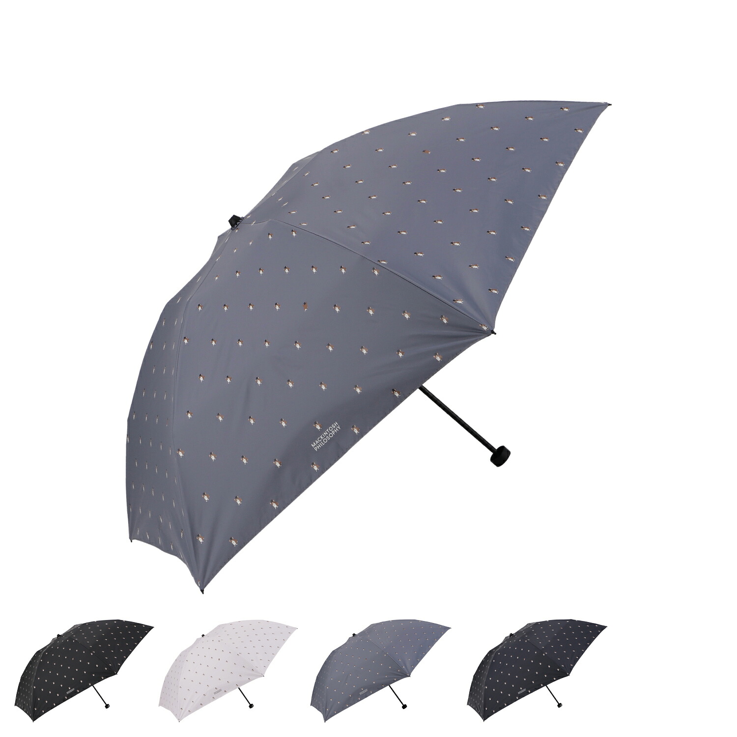 MACKINTOSH PHILOSOPHY マッキントッシュ フィロソフィー 日傘 雨傘 折りたたみ 晴雨兼用 レディース メンズ 軽量 遮光 遮熱 UVカット ブラック ホワイト グレー ネイビー 黒 白 22-431-12498-22｜ALLSPORTS