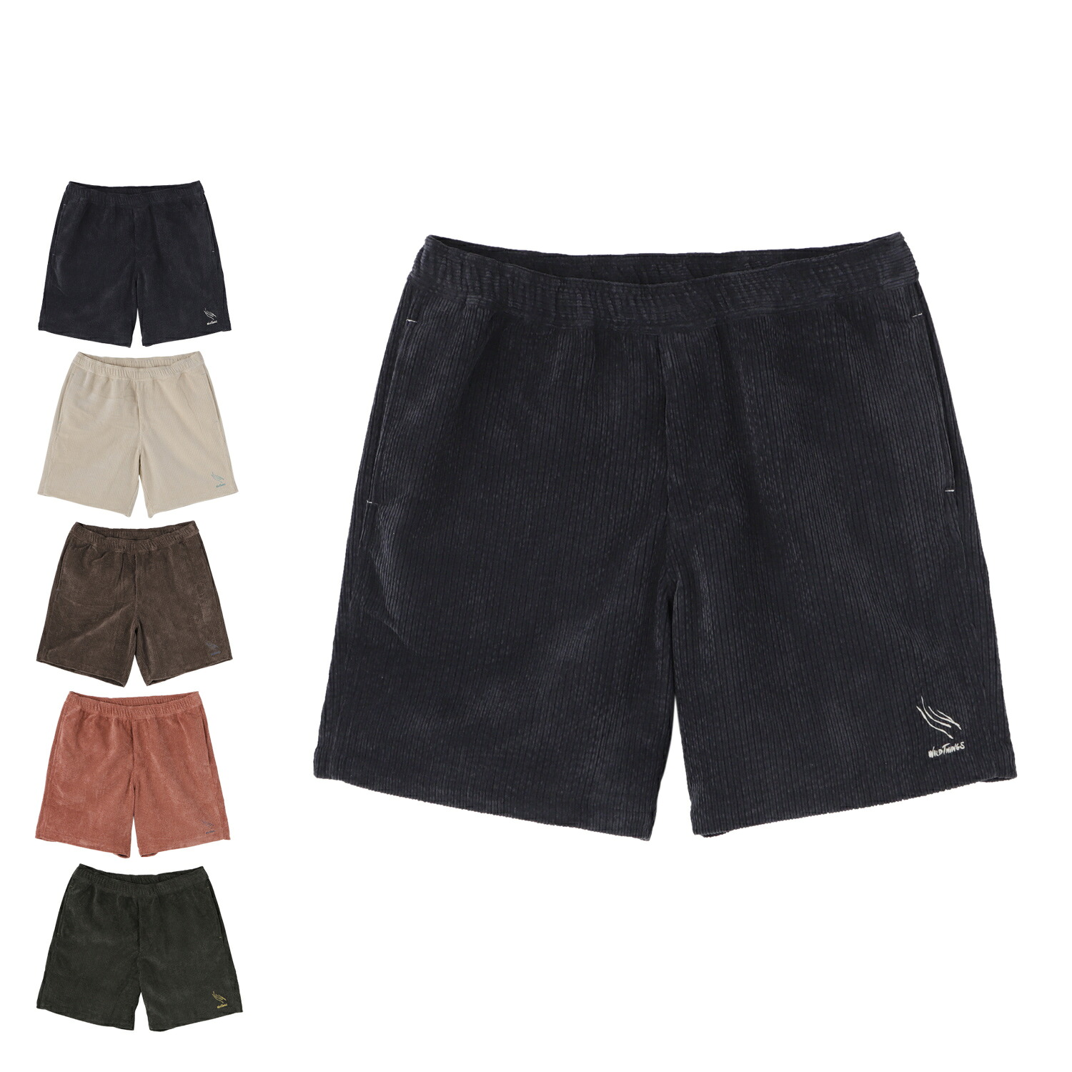 WILD THINGS SUMMER CORD SHORTS ワイルドシングス ハーフパンツ ショートパンツ メンズ レディース ダーク ネイビー ベージュ ブラウン レッド ダーク グリーン WT26045SK｜ALLSPORTS