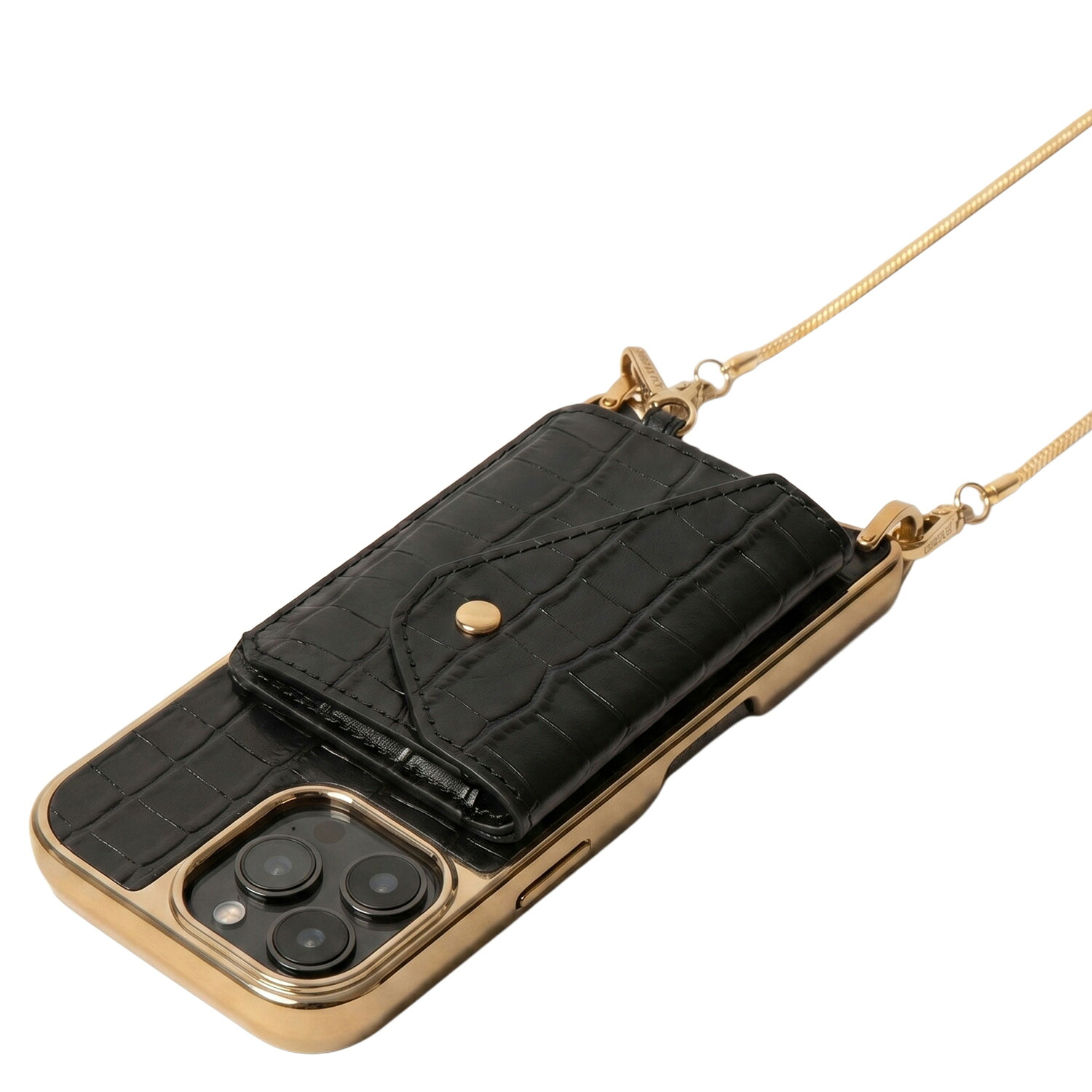 【最大1000円OFFクーポン】 BANDOLIER REMI GIA CHAIN GOLD バンドリヤー スマホショルダー iPhone 16pro 16proMax スマホケース アイフォン レミ ジア チェーン ゴールド メンズ レディース ブラック 黒 12GIA1500|ALLSPORTS