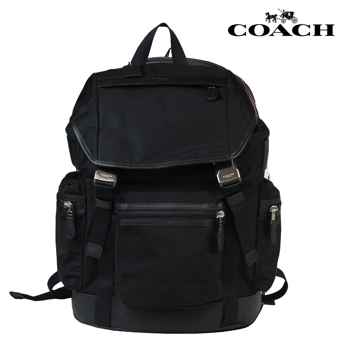 ALLSPORTS: Coach COACH mens rucksack backpack F71884 black nylon Trek Pack | Rakuten Global Market