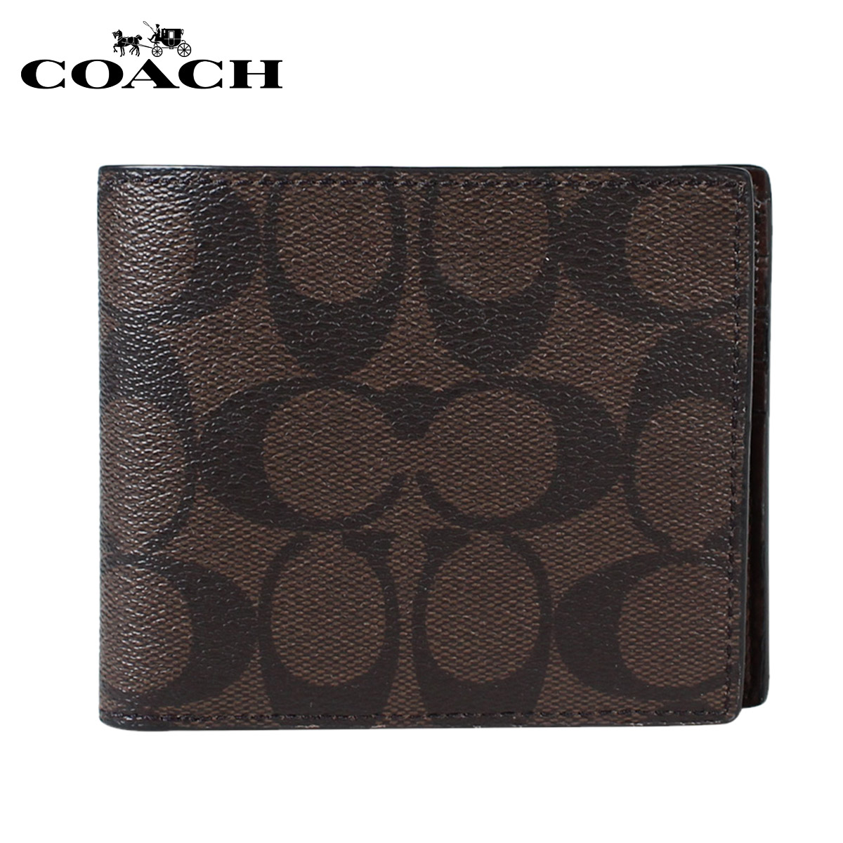 ALLSPORTS: COACH coach mens wallet two bi-fold Wallet case F74993 mahogany x Brown | Rakuten ...