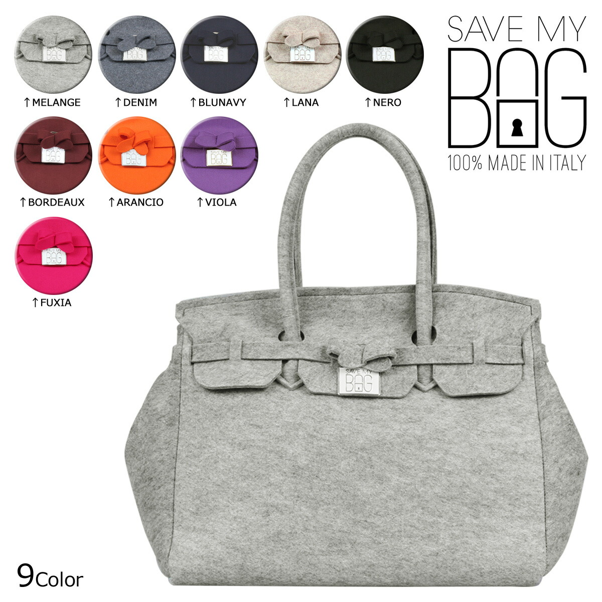 Allsports Save My Bag May Handbag Tote Icon Feltro Save My Bag May Handbag Tote Icon Feltro Made In Italy M Size Las