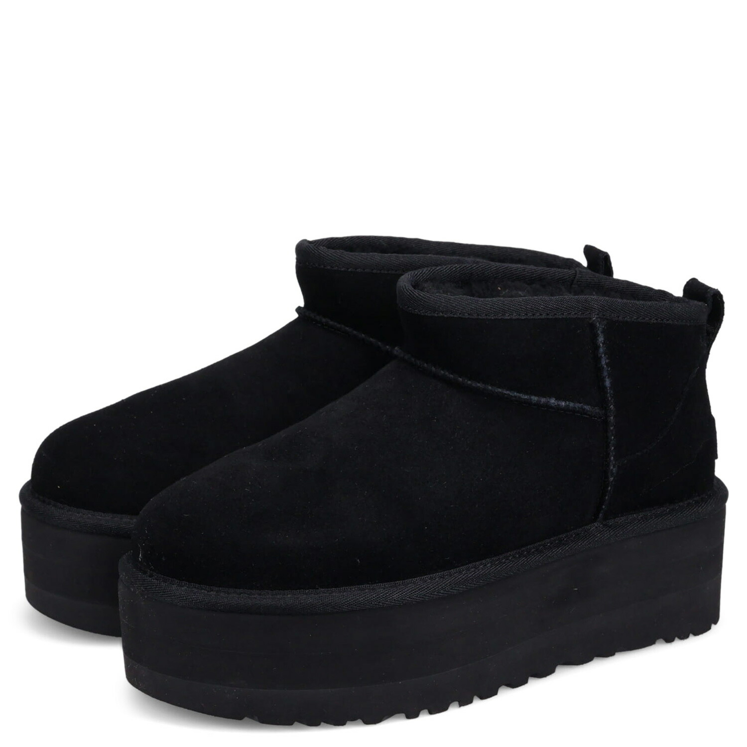 【最大1000円OFFクーポン】 【訳あり】 UGG CLASSIC ULTRA MINI PLATFORM アグ クラシック ウルトラ ミニ プラットフォーム ムートンブーツ レディース 厚底 ブラック 黒 1135092 【返品不可】｜ALLSPORTS