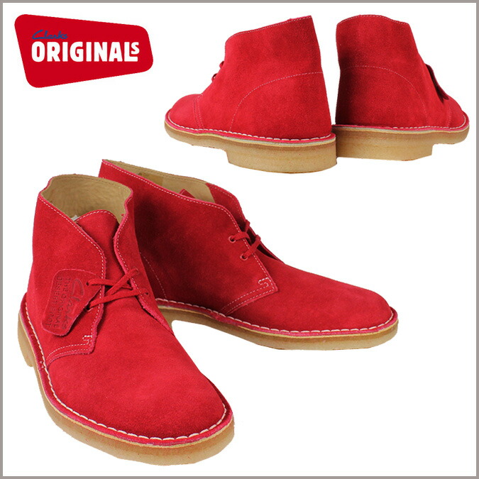 clarks boots red