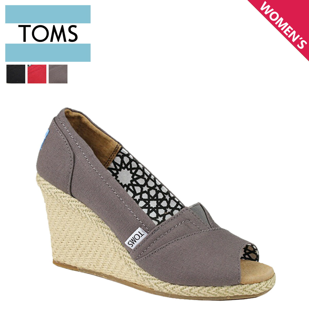 ALLSPORTS: Thoms shoes TOMS SHOES Lady's sandals CALYPSO CANVAS WOMEN'S WEDGES Tom's Thoms shoes | Rakuten Global Market