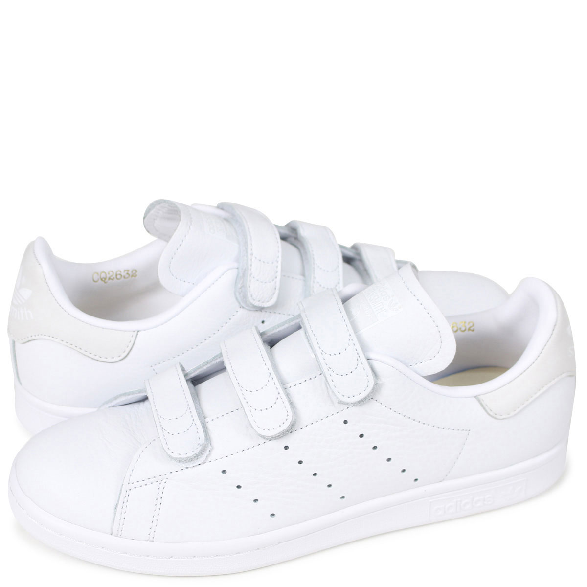 white adidas velcro trainers