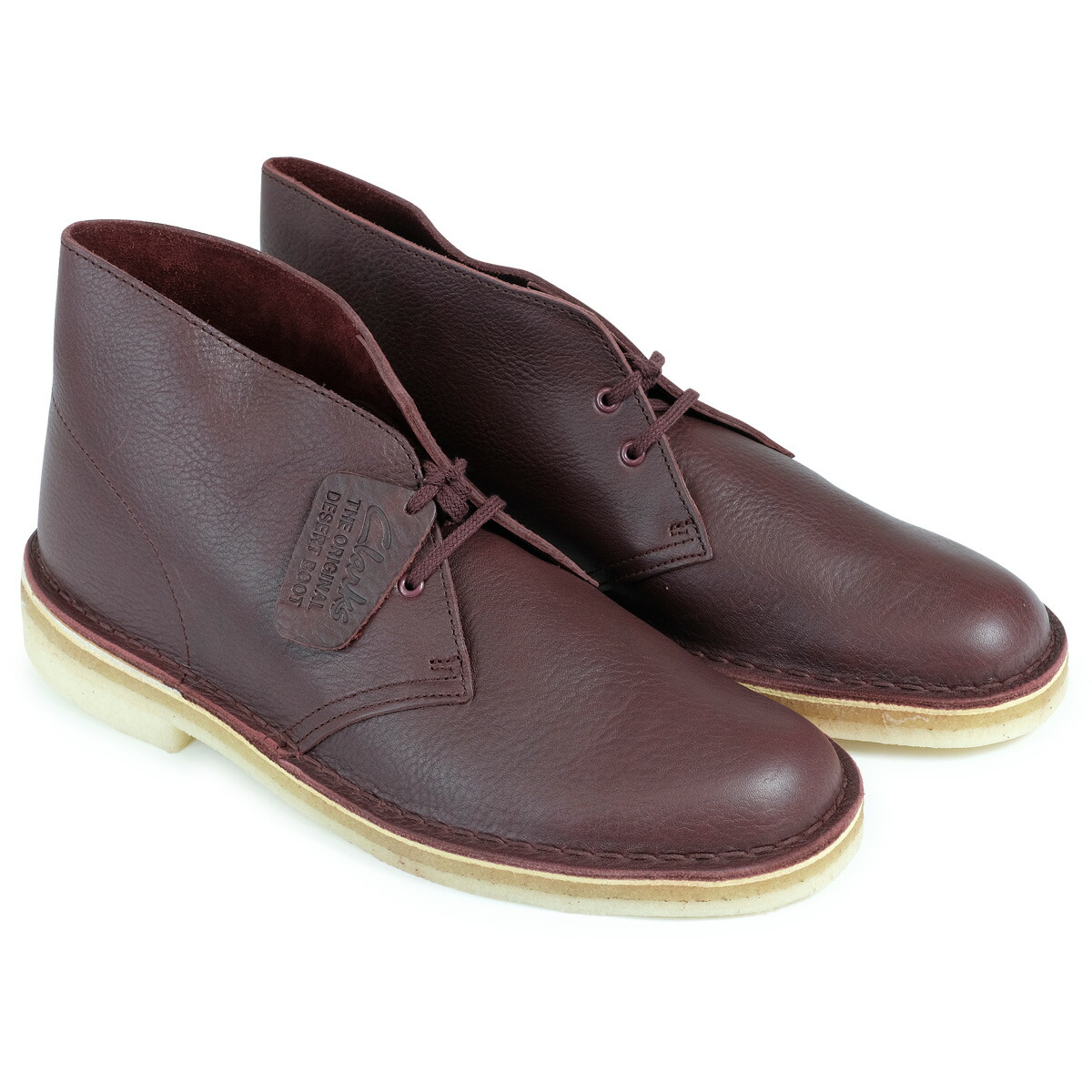 clarks desert boots burgundy