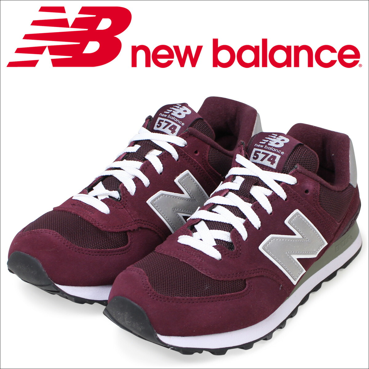 new balance 574 burgundy