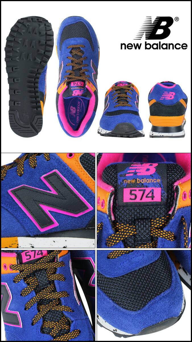 new balance ml574 blue/orange ml574bo new balance ml574 blue/orange ml574bo