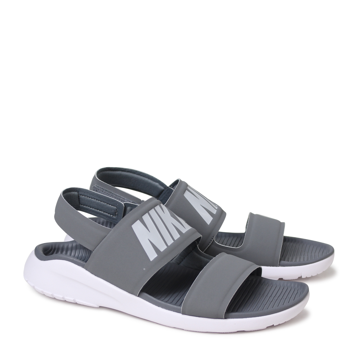 gray nike tanjun sandals