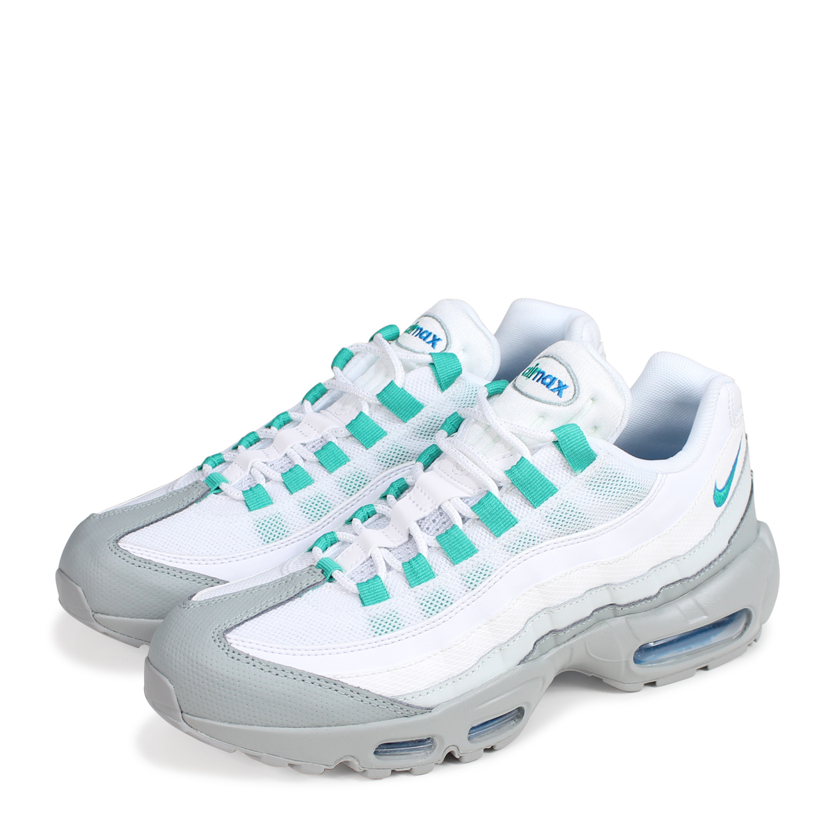 white and baby blue air max 95