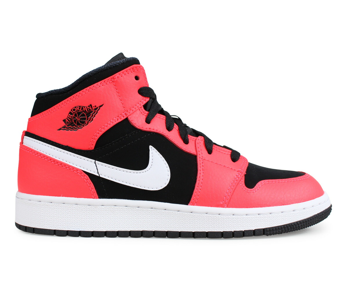 ãæ¥½å¤©å¸å ´ããã¤ã­ NIKE ã¨ã¢ã¸ã§ã¼ãã³1 ã¹ãã¼ã«ã¼ ã¬ãã£ã¼ã¹ AIR JORDAN 1 MID GS ãã©ãã¯ 554725-061ï¼ALLSPORTS