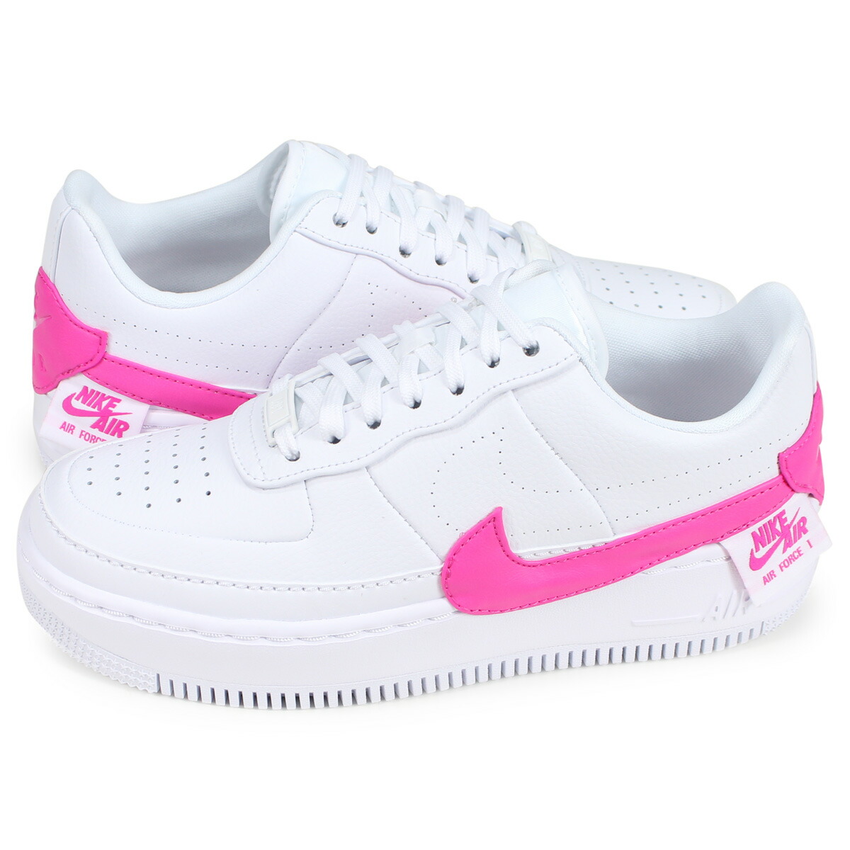 nike white and pink air force 1 jester trainers