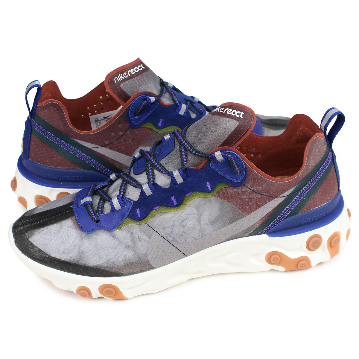 ナイキ NIKE リアクト エレメント 87 スニーカー メンズ REACT ELEMENT 87 グレー AQ1090-200