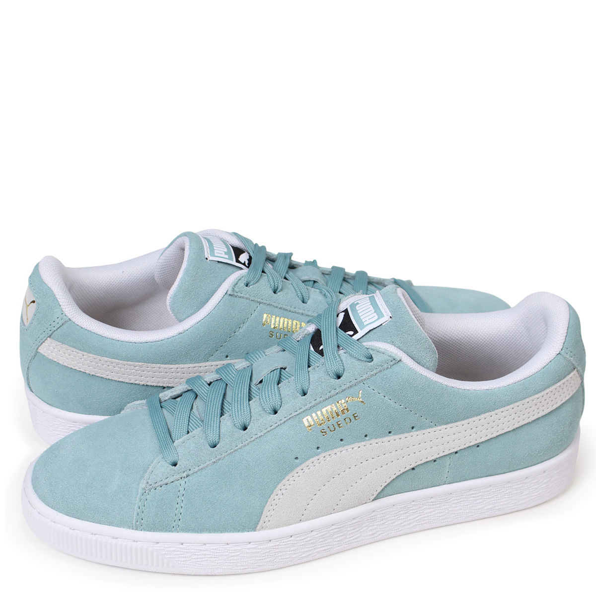 suede turquoise pumas