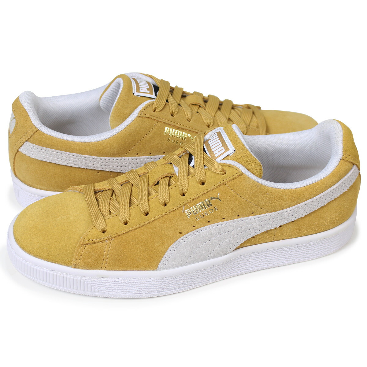 yellow puma suede shoes