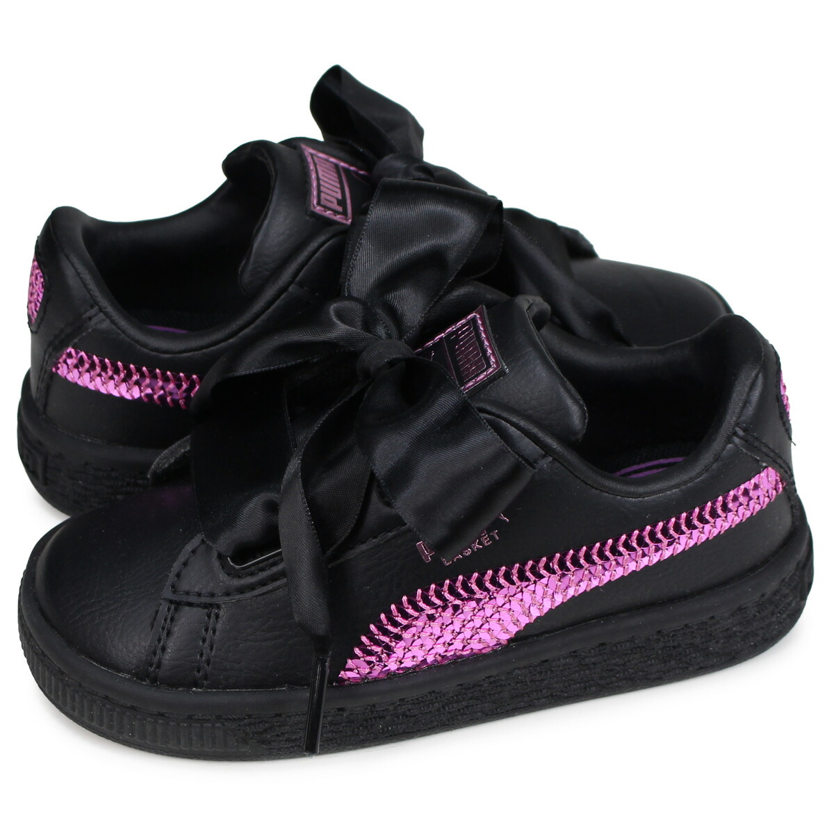 puma basket heart bling