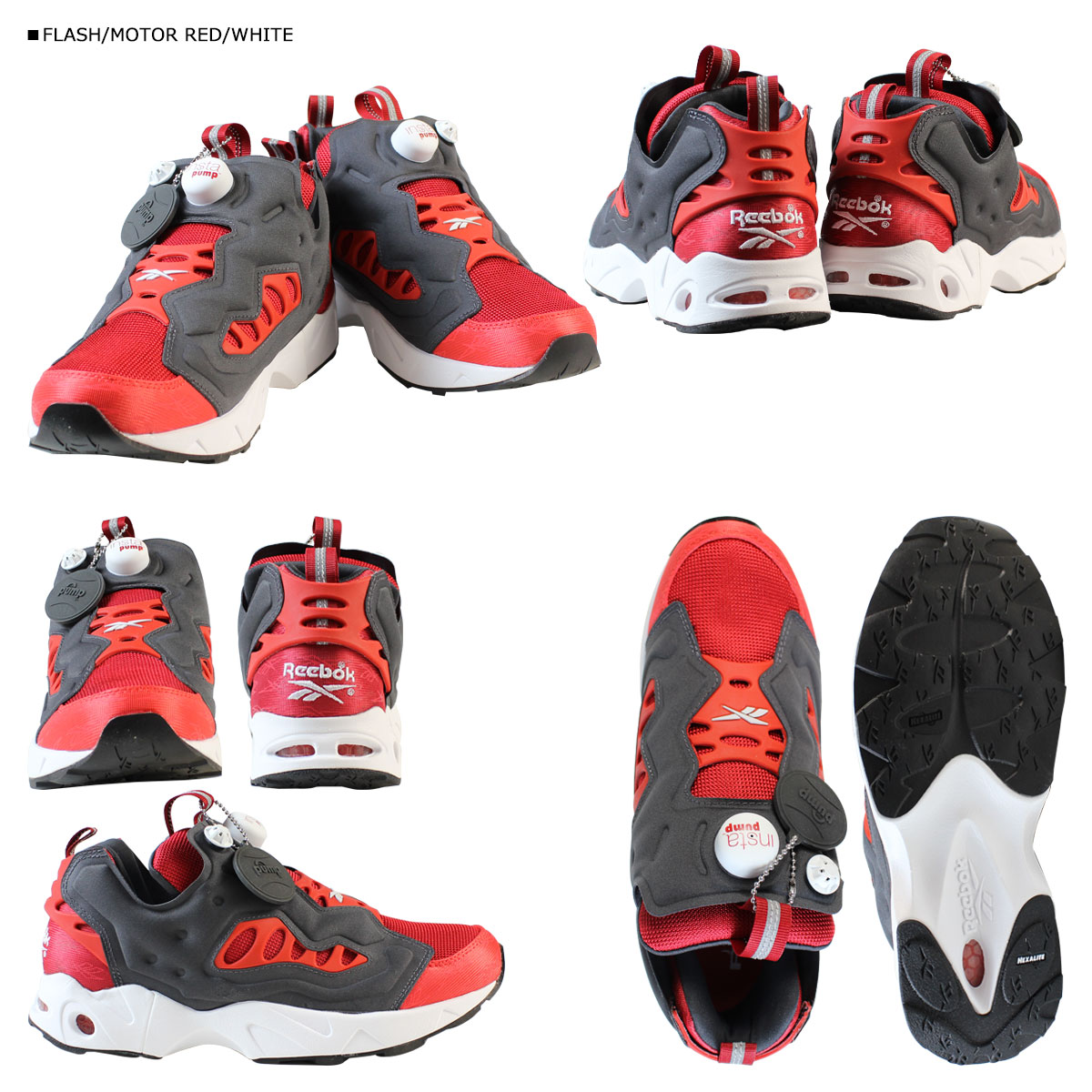 reebok insta pump fury mens red