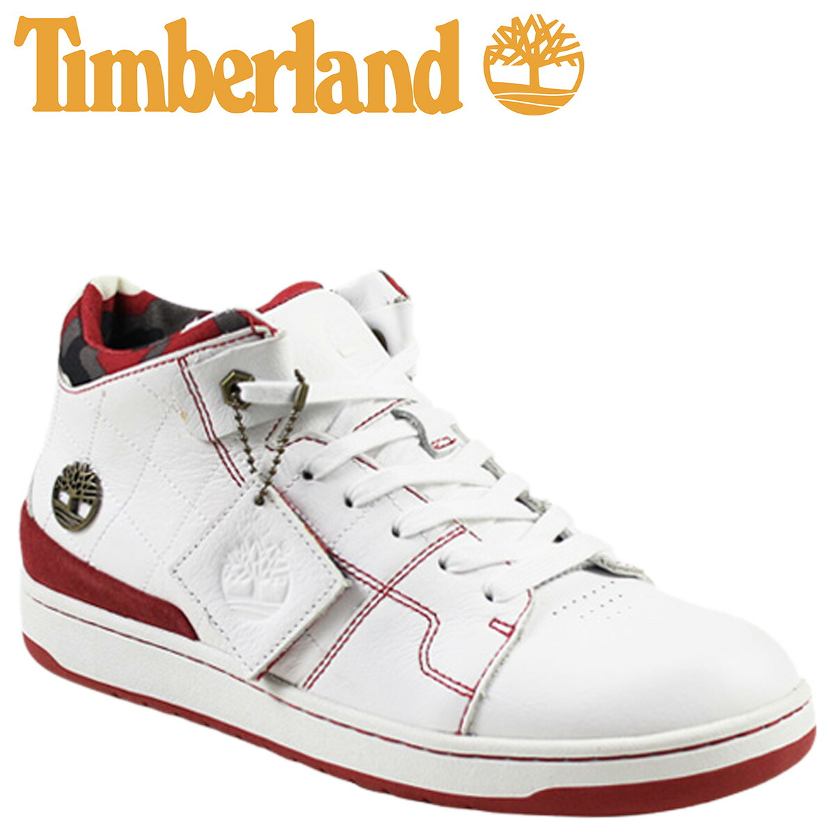 red and white timberland boots