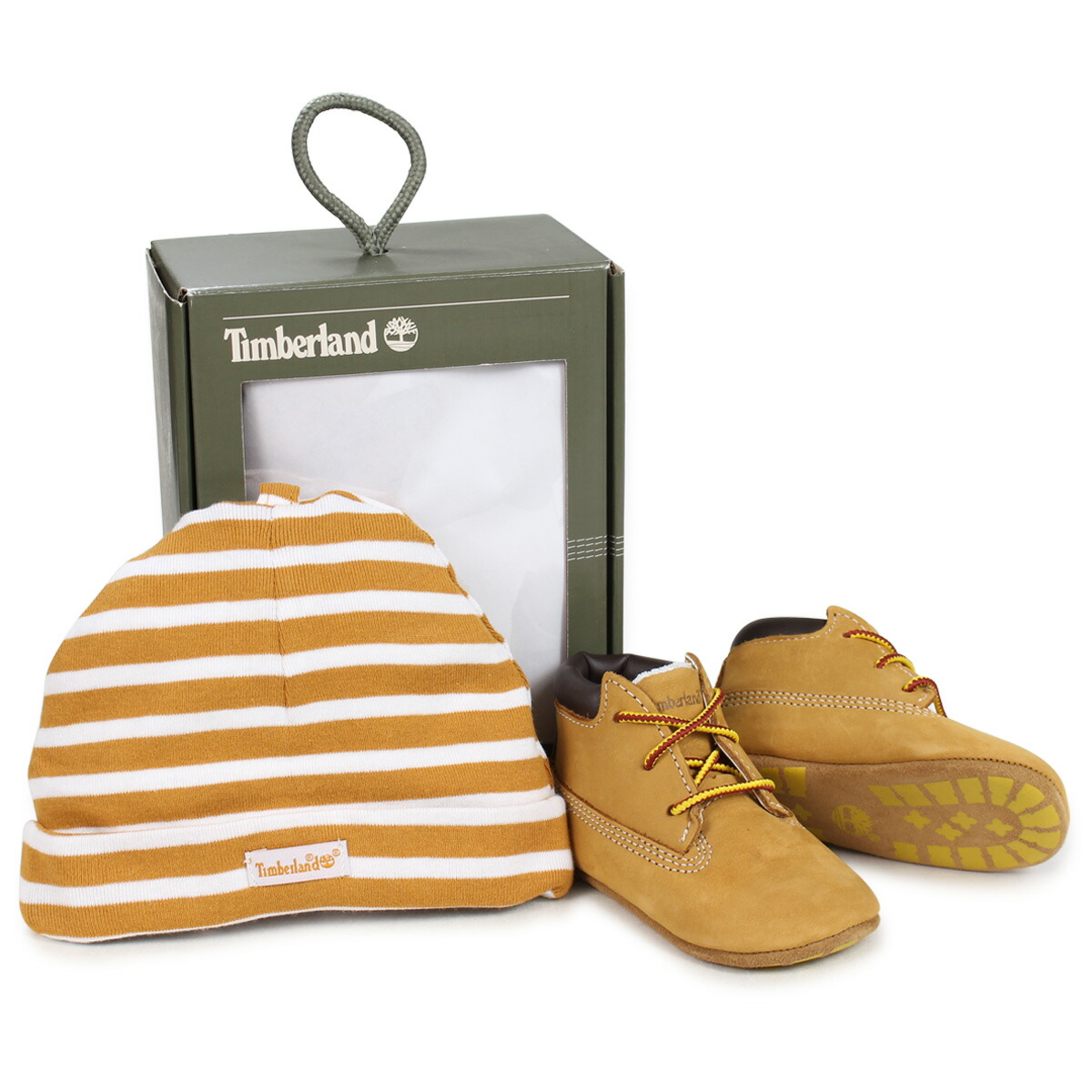 Allsports Timberland Infant Crib Booties Cap Set Timberland Boots