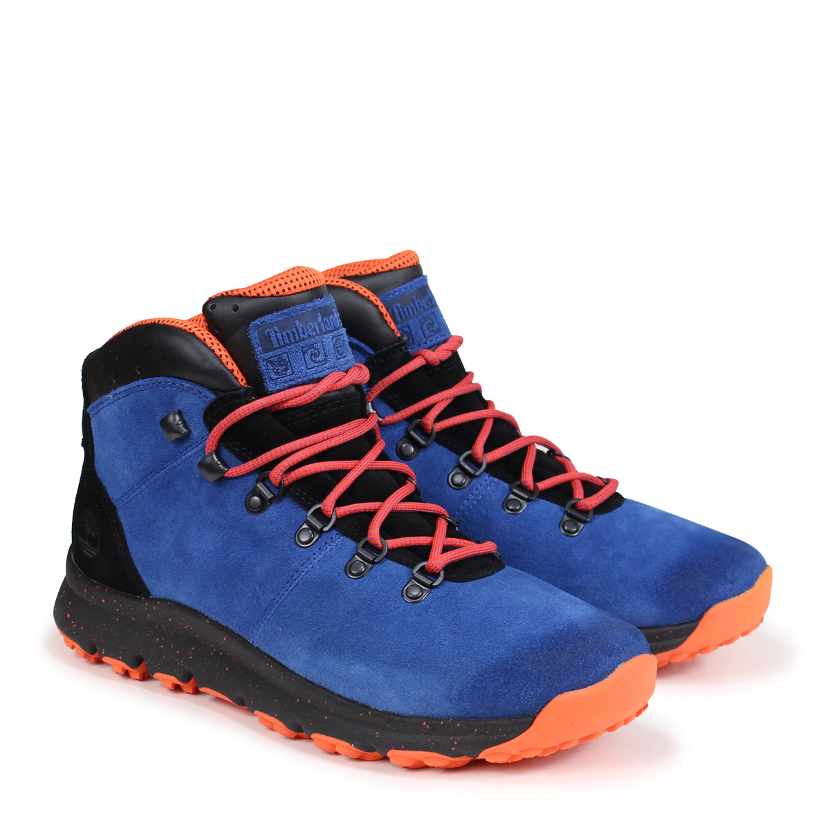 orange and blue timberland boots