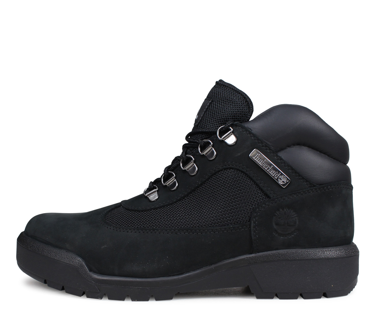 timberland field boots black