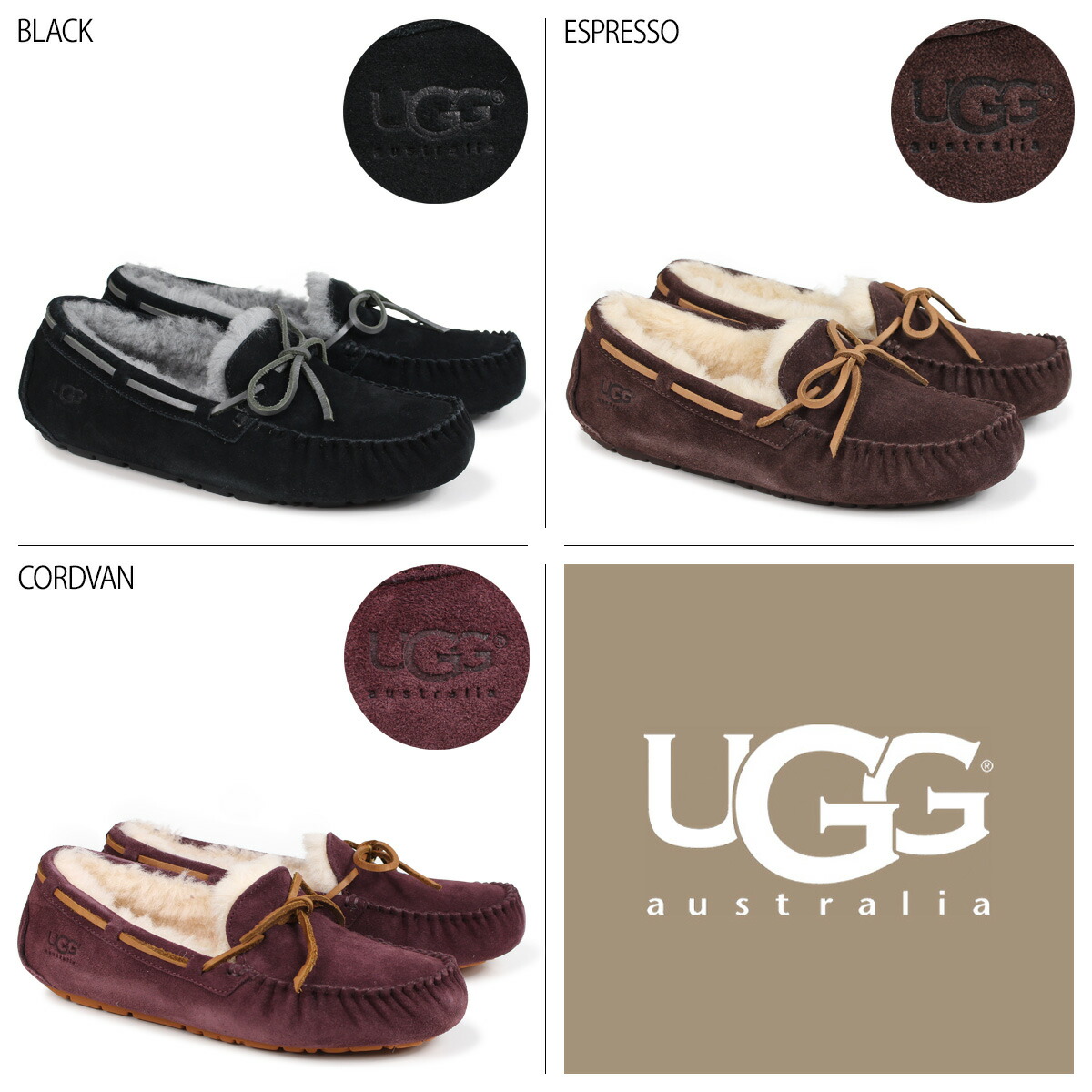 UGG - アグ UGG メンズ オルセン モカシンフラット シューズ ブラック