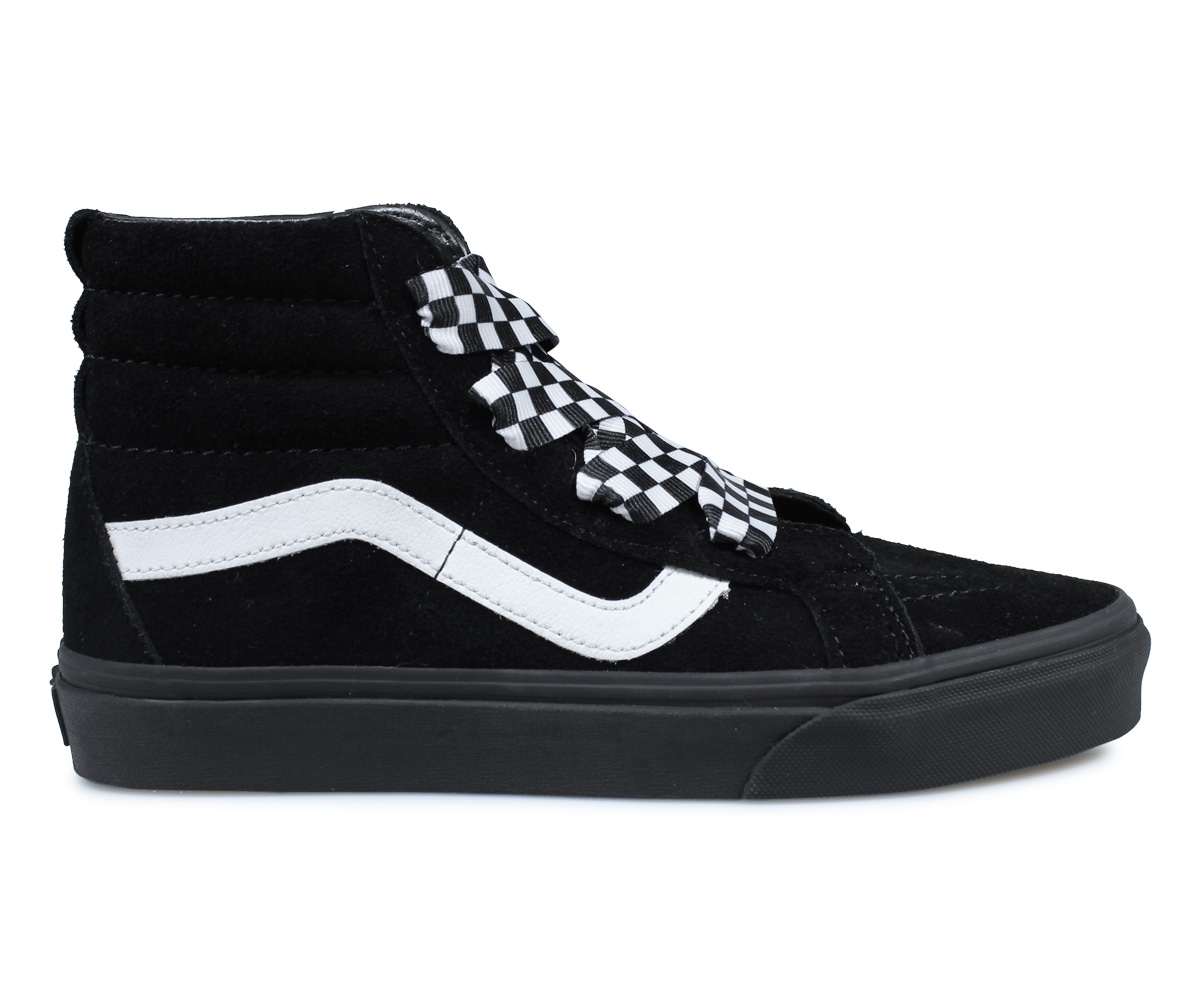 vans sk8 hi black laces