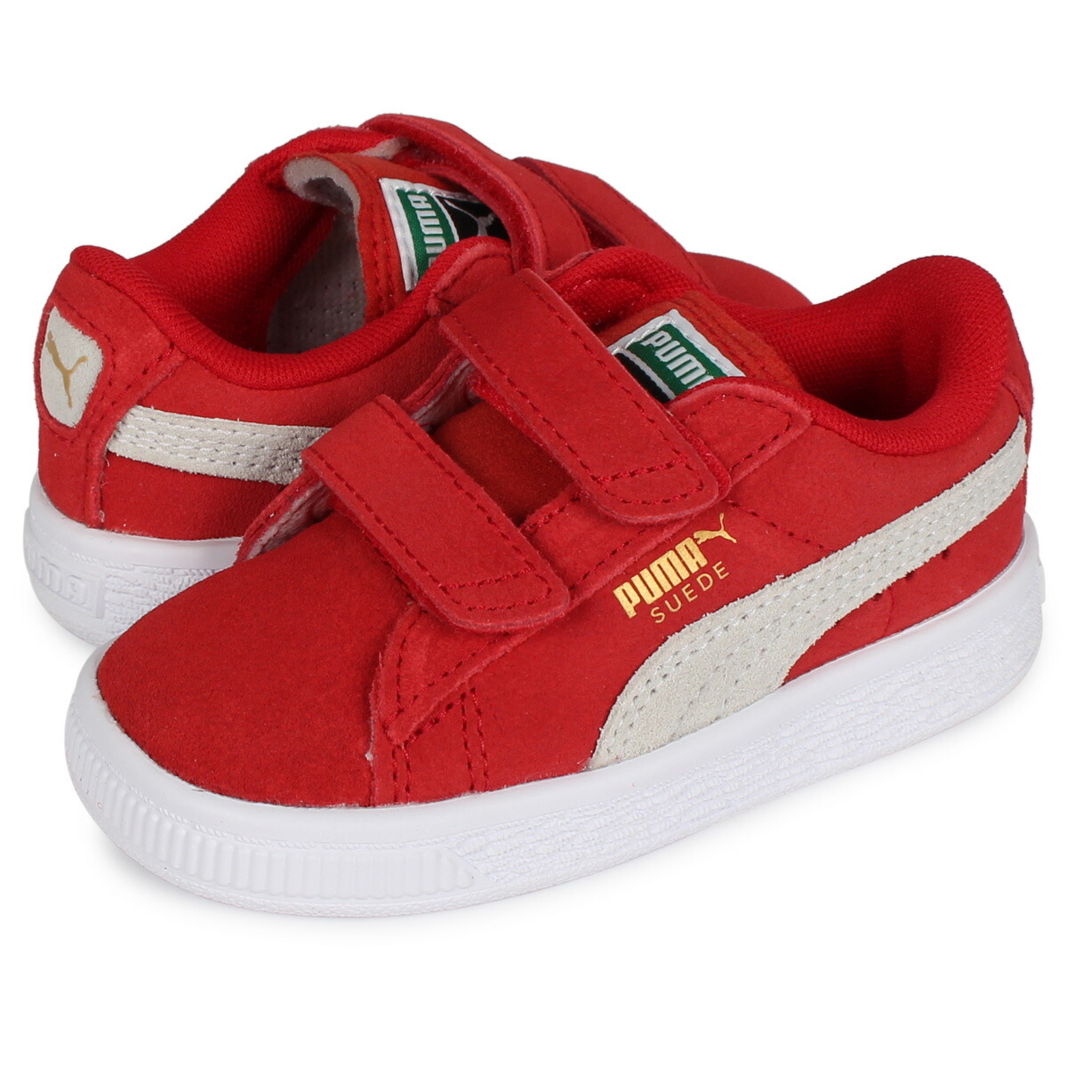 red puma suede kids