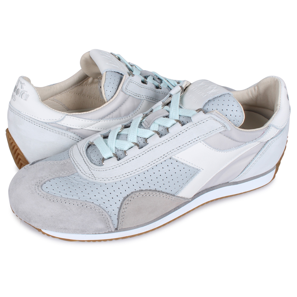 楽天市場 Diadora Heritage Equipe Italy ディアドラ ヘリテージ エキップ イタリア スニーカー メンズ ライト ブルー 5043 Allsports