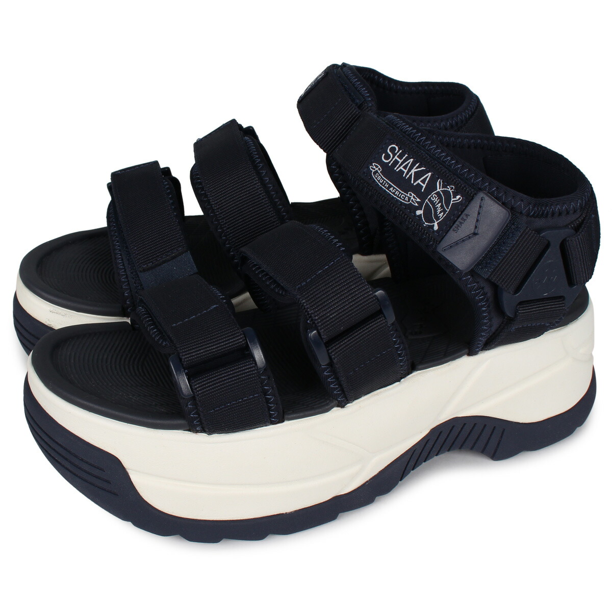 スポーツサンダル お気に入り スポーツサンダル サンダル チャンキー ネオバンジー シャカ Chunky Bungy Neo Shaka レディース ネイビー 厚底 Investorindiaalliance Com