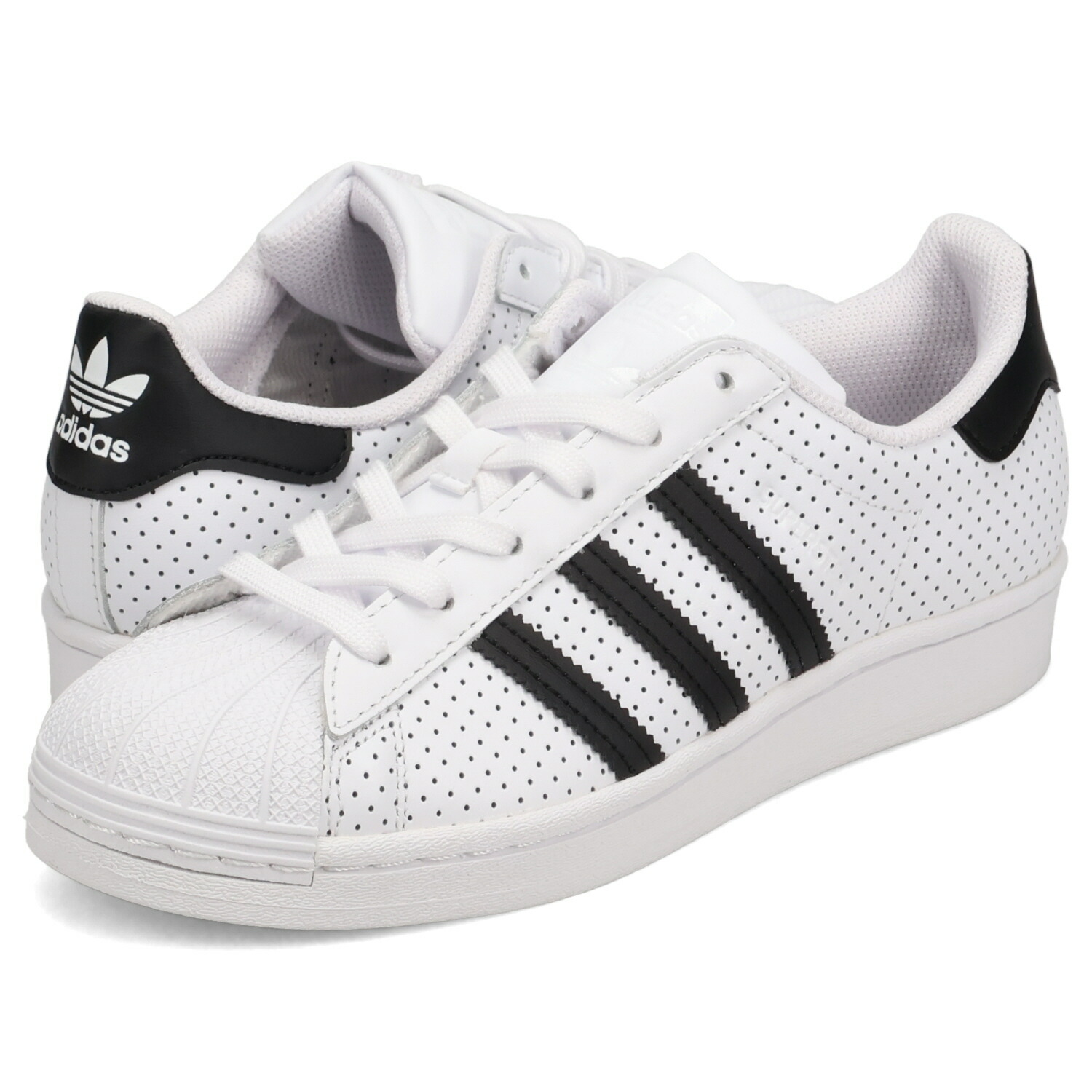楽天市場】ADIDAS SUPERSTAR WHT/WHT/BLKメンズ カジュアル