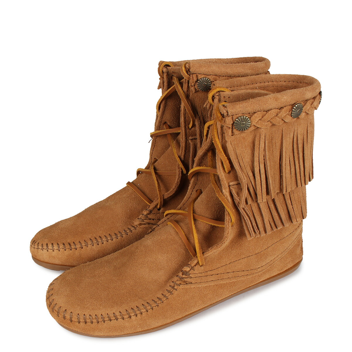 MINNETONKA DOUBLE FRINGE TRAMPER BOOTS ミネトンカ ダブルフリンジ トランパー ブーツ レディース 母の日