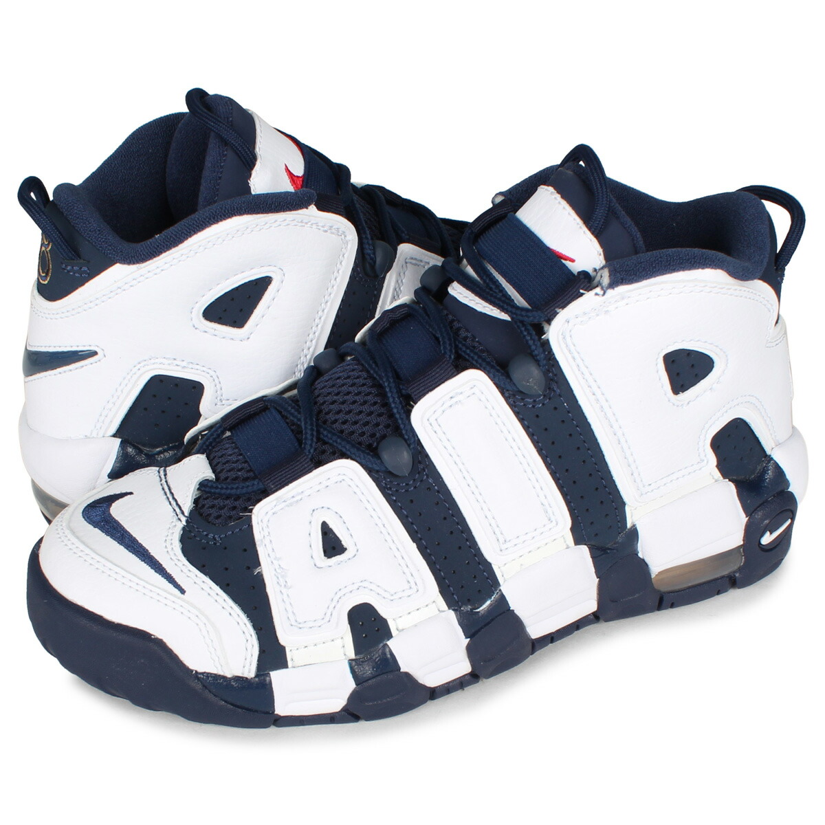 楽天市場 最大600円offクーポン ナイキ Nike エアモアアップテンポ スニーカー レディース Air More Uptempo Gs Olympic ネイビー 4150 104 Allsports