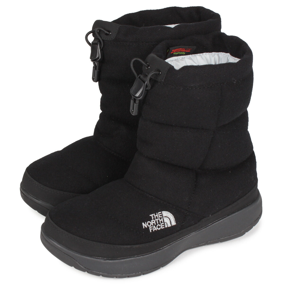 大人女性の 最大1000円offクーポン The North Face Nuptse Bootie Wool 5 ノースフェイス ヌプシ ブーティー ウール ブーツ スノーブーツ レディース ブラック 黒 Nfw ブーツ